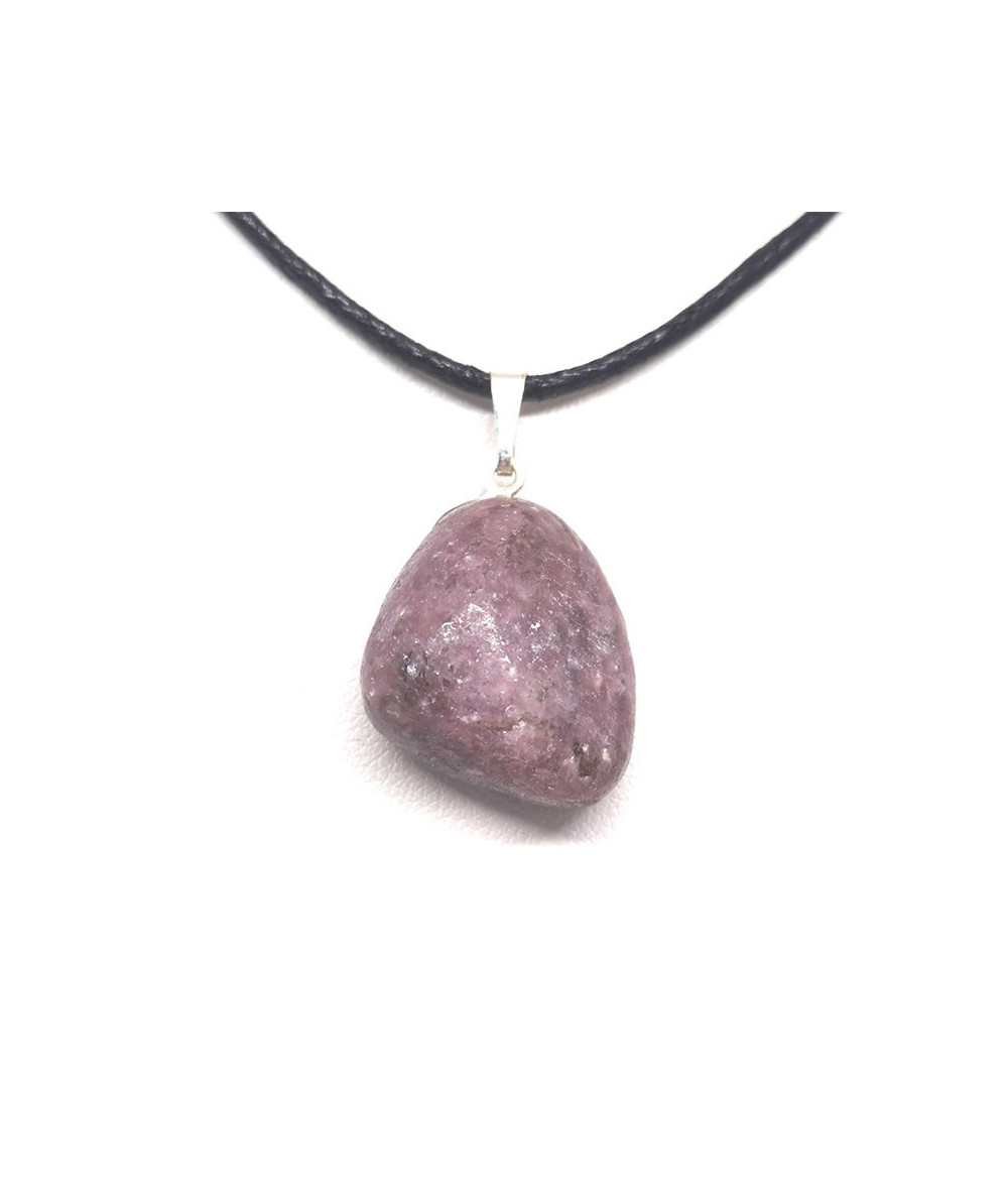 Lépidolite (Mica) - Pendentif Pierre Roulée