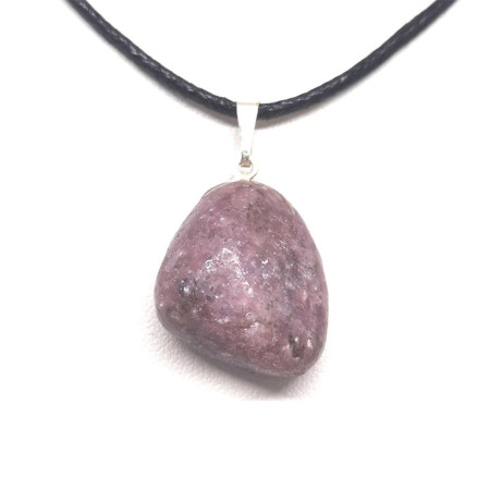 Lépidolite (Mica) - Pendentif Pierre Roulée