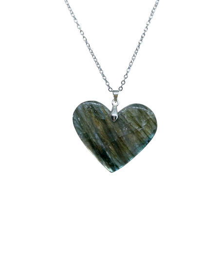 Labradorite - pendentif bélière Coeur