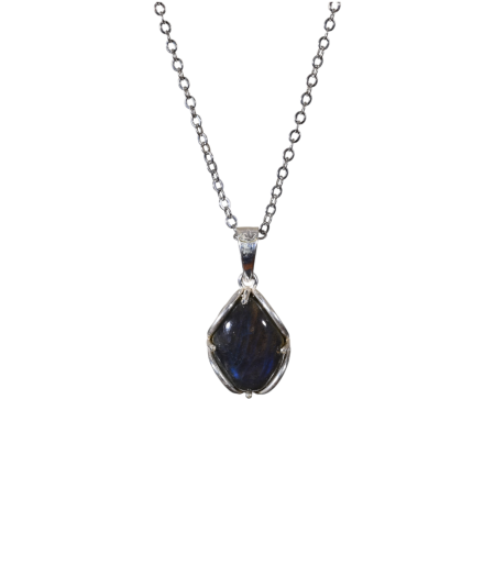 Labradorite - Pendentif Serti Argent