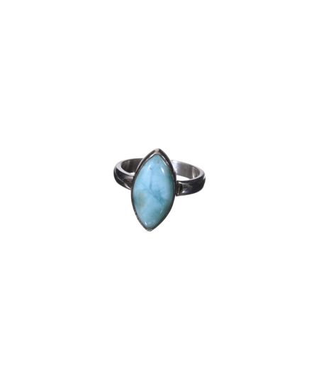 Larimar (Pectolite Bleue) - Bague sertie Argent