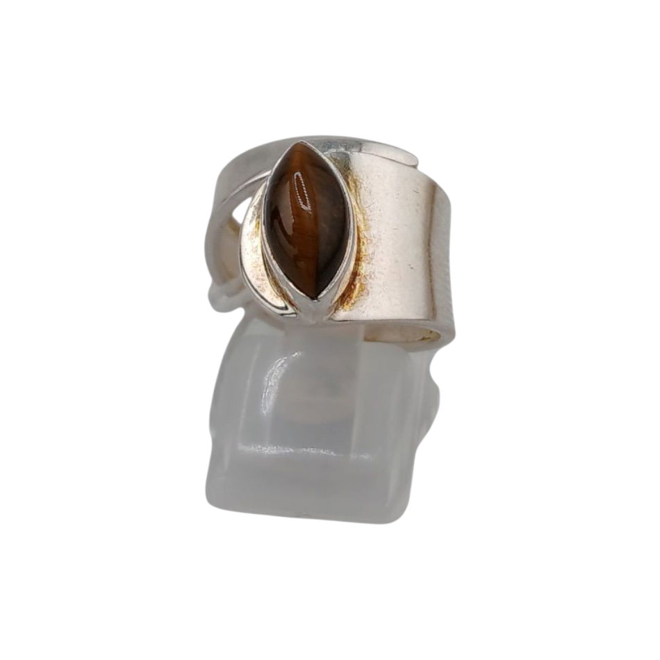 Bague argent en Œil de tigre