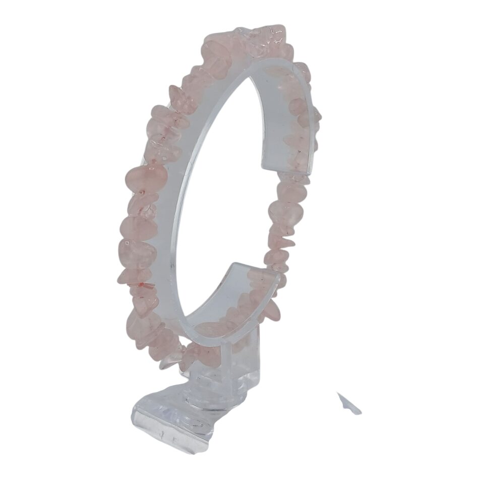 Bracelet baroque de Quartz rose