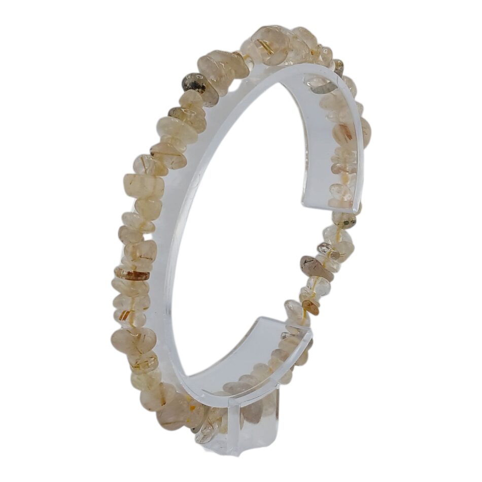 Bracelet baroque de Quartz rutlie