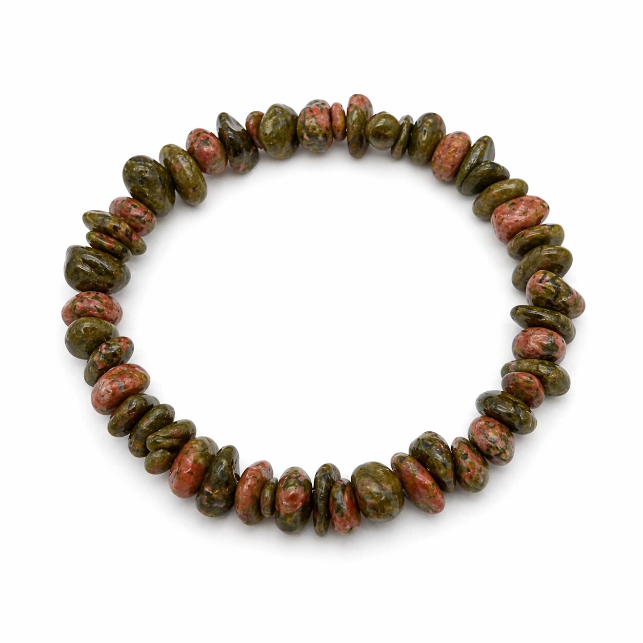 Bracelet baroque en Epidote