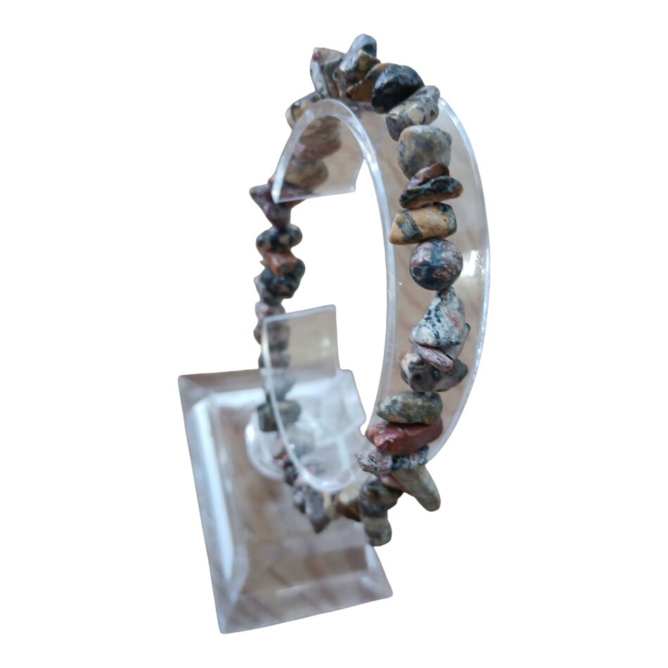 Bracelet baroque en jaspe Léopard ou jaspe pop