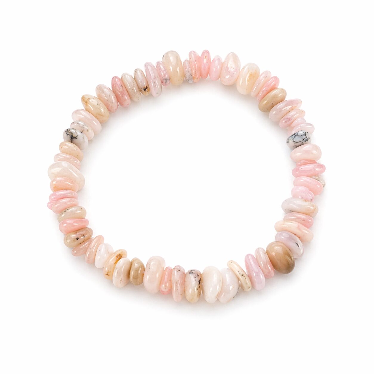 Bracelet baroque en Opale rose
