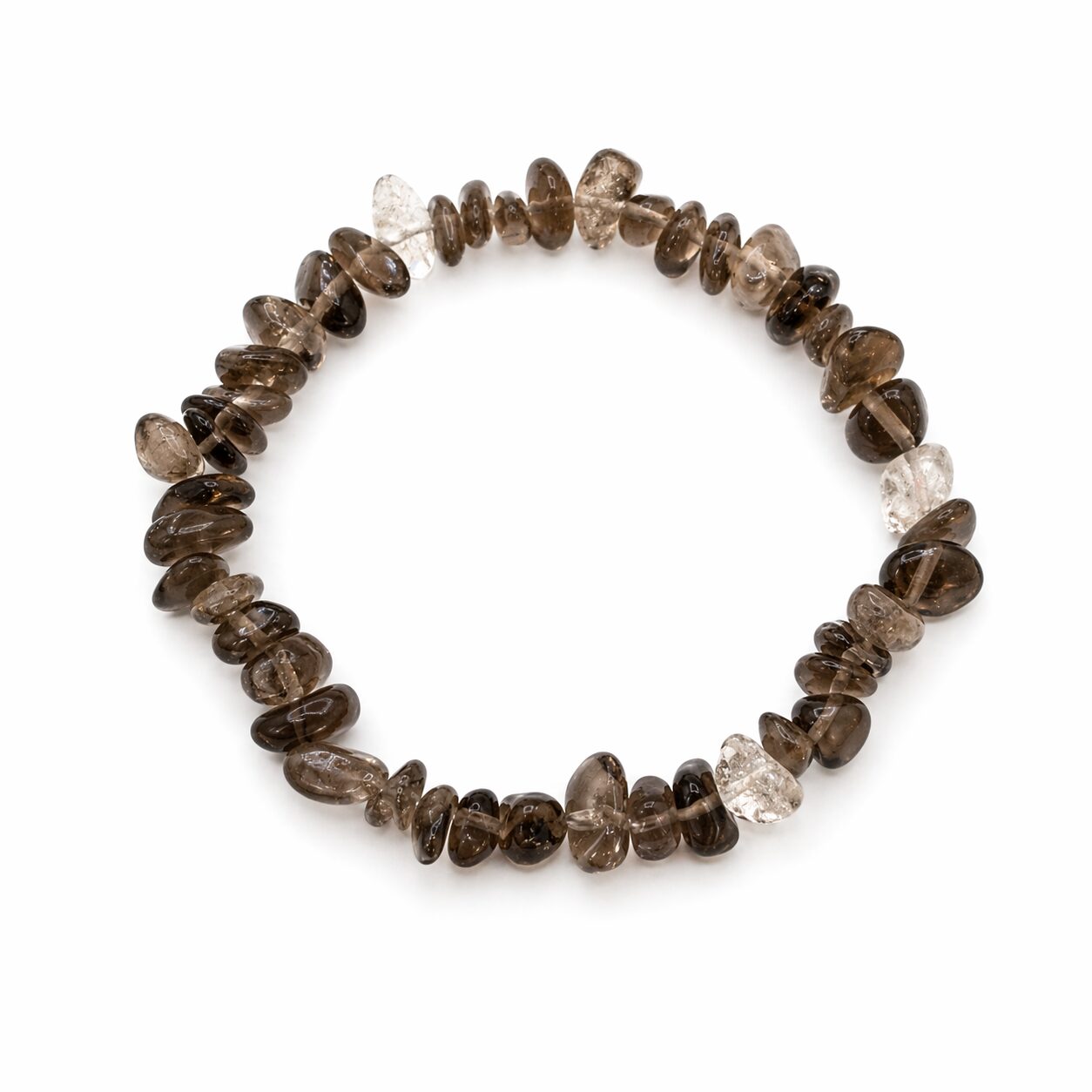 Bracelet baroque en quartz fumé