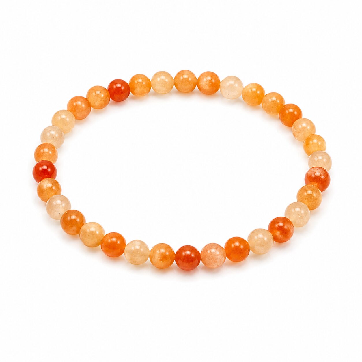 Bracelet boule 4mm – Aventurine orange