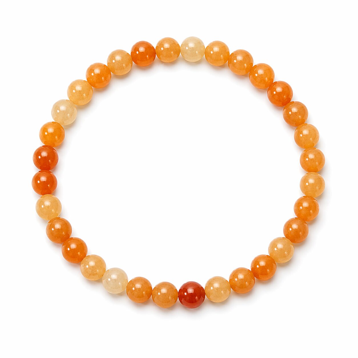 Bracelet boule 6mm – Aventurine orange