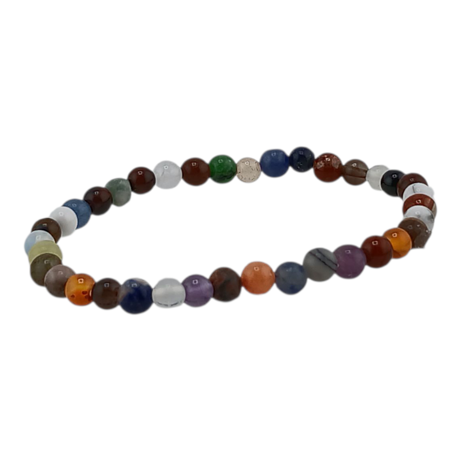 Bracelet boules 4mm enfant – multi pierres