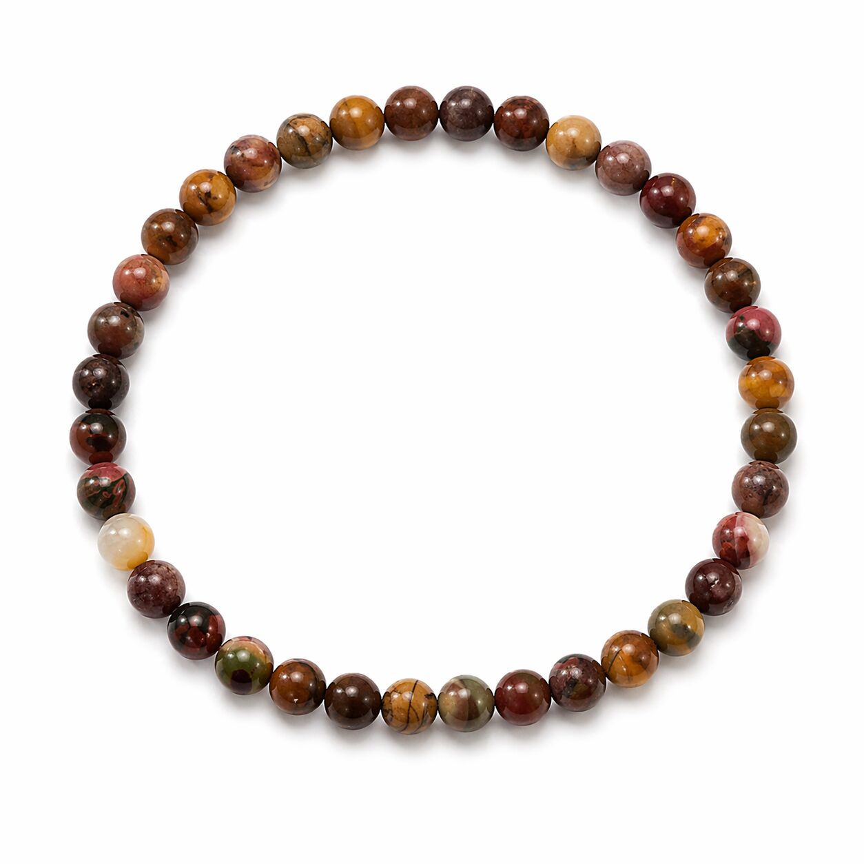 Bracelet boules 4mm – Jaspe océan orbiculaire ou pierre de l’Atlantide