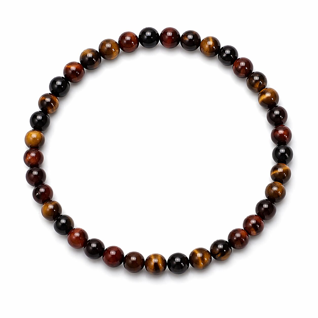 Bracelet boules 4MM – Les 3 yeux – oeil de tigre – oeil de taureau – oeil de faucon