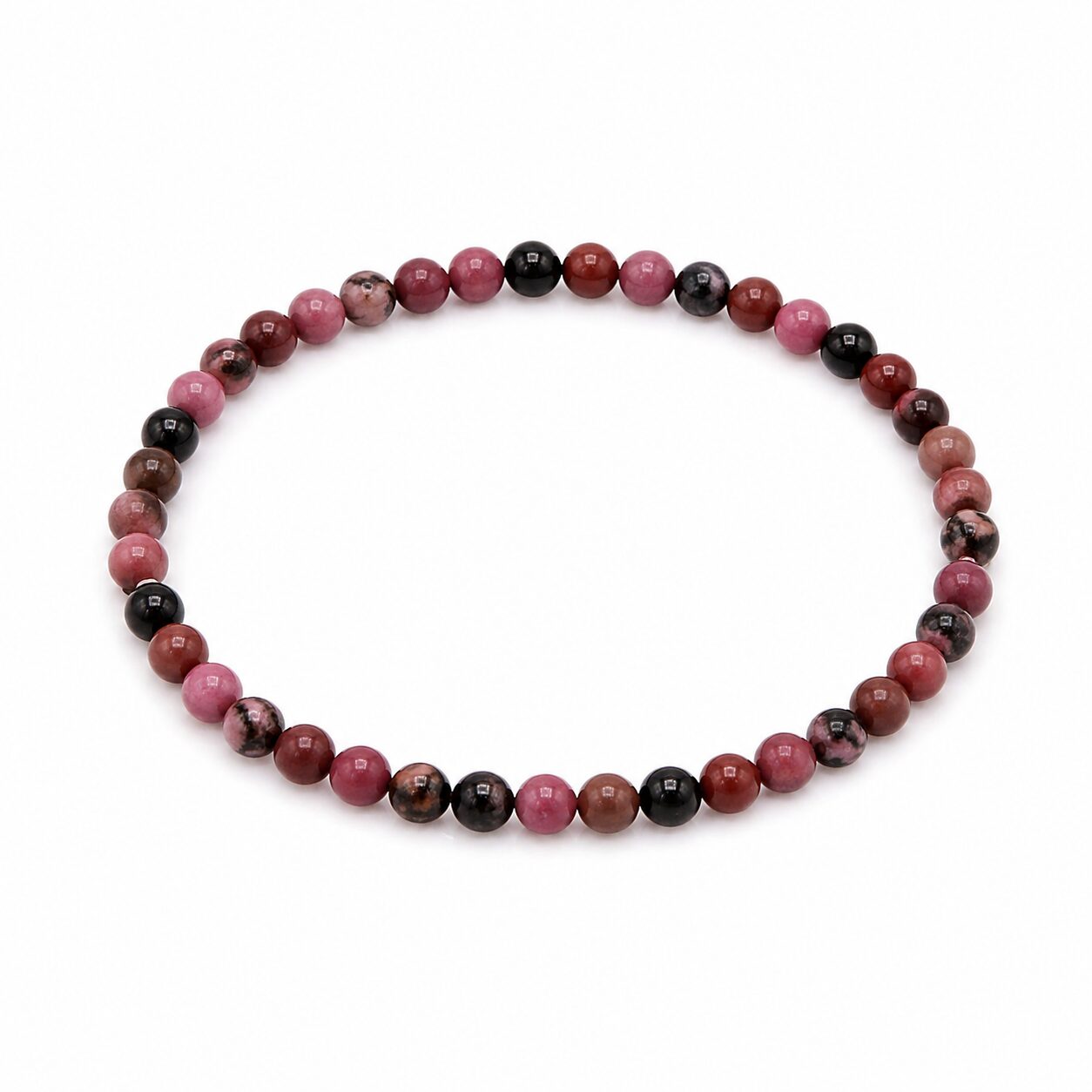 Bracelet boules 4mm – Rhodonite
