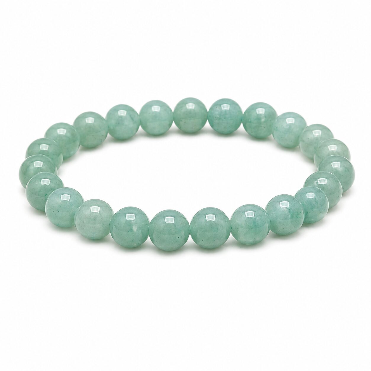 Bracelet boules 6 mm d’aventurine verte