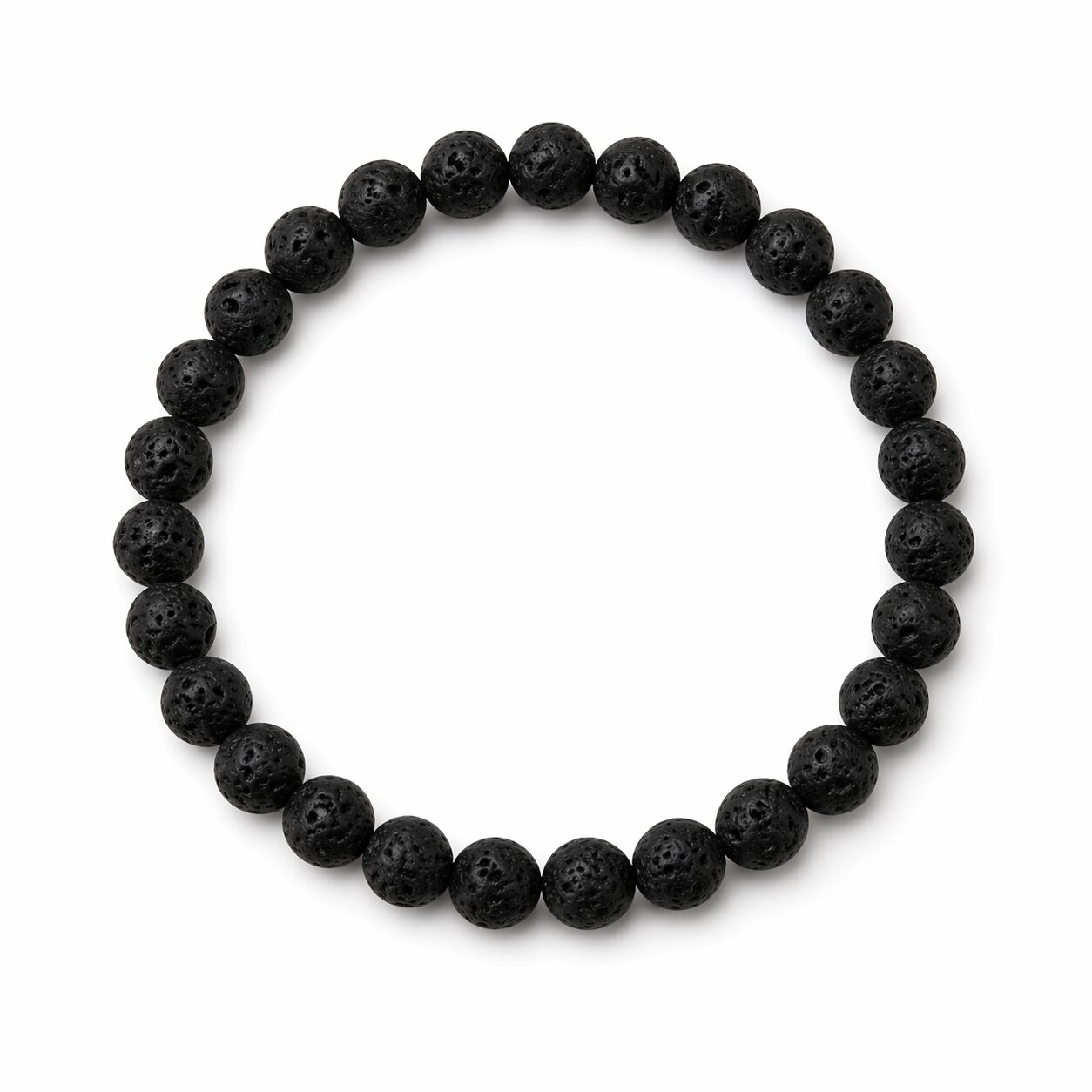 Bracelet boules 6mm – Pierre de lave