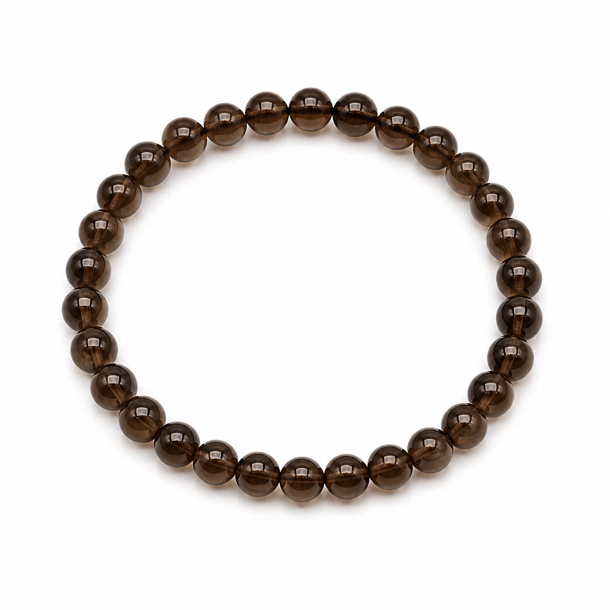 Bracelet boules 6mm – Quartz fumé