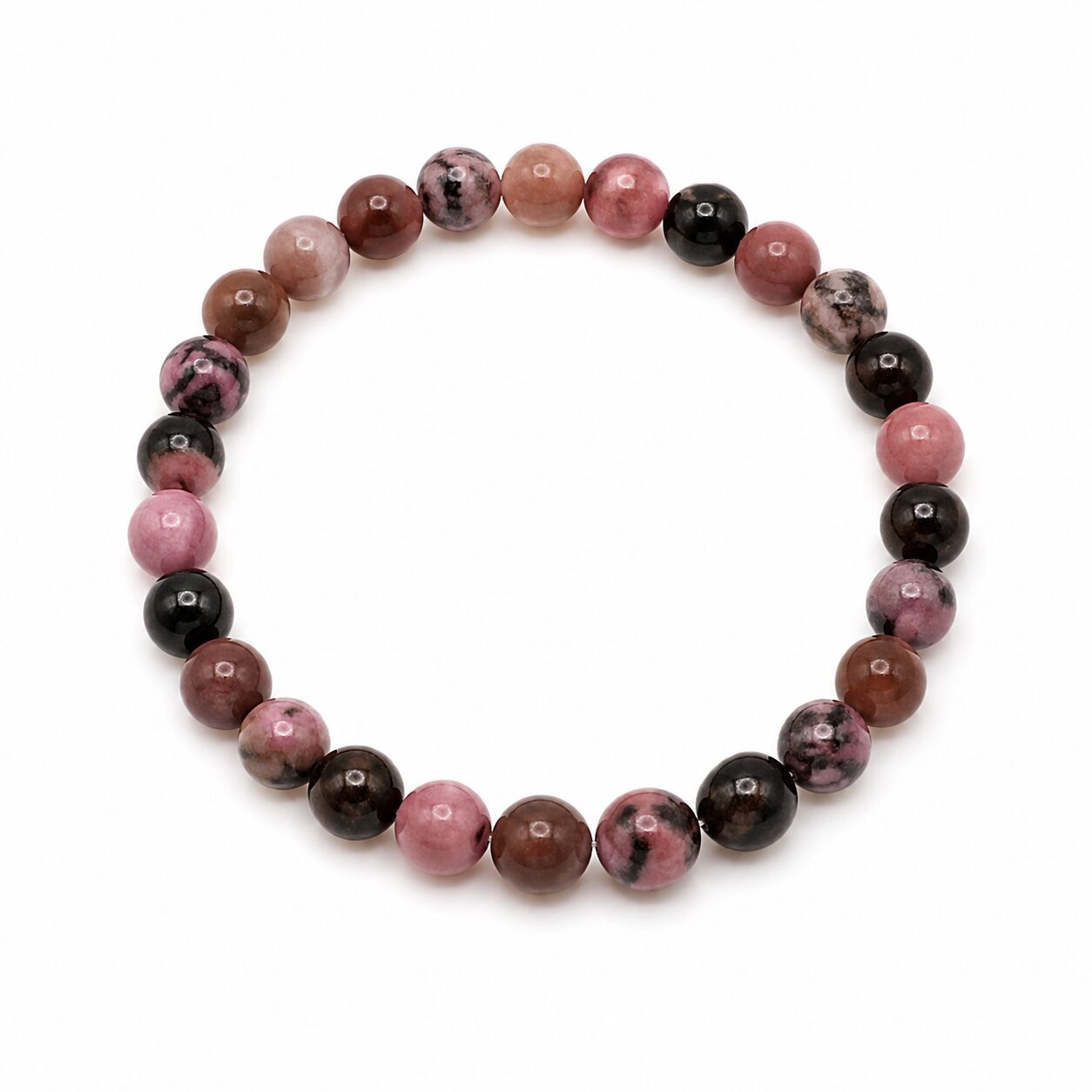 Bracelet boules 6mm – Rhodonite