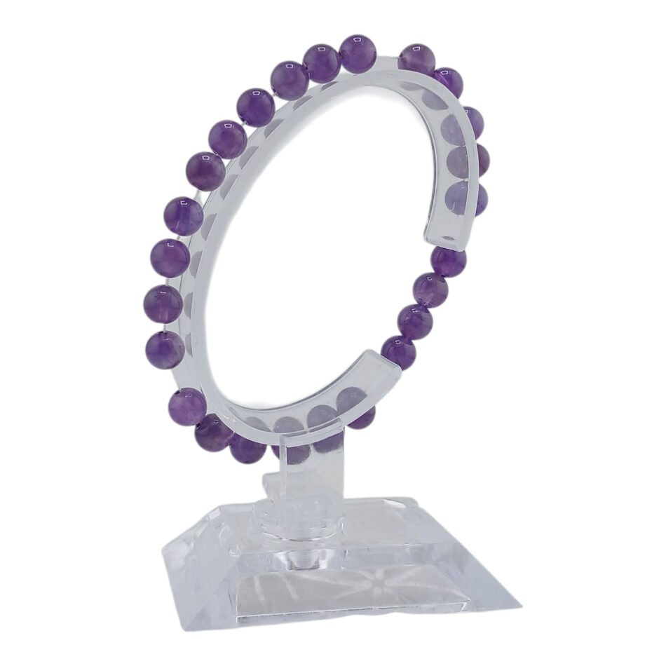 Bracelet boules 6mm – taille enfant – Améthyste