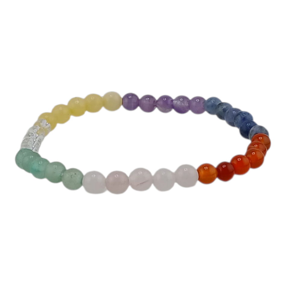 Bracelet boules enfant 4mm – 7 chakras