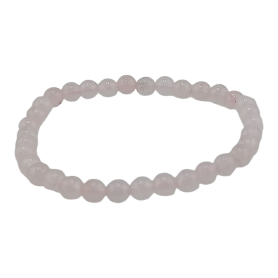 Bracelet boules enfant 4mm – Quartz rose