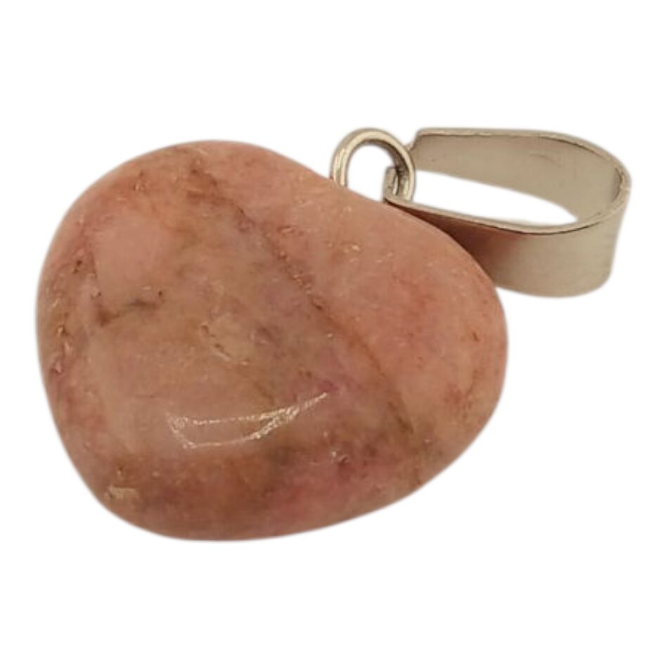 Pendentif cœur de Rhodonite