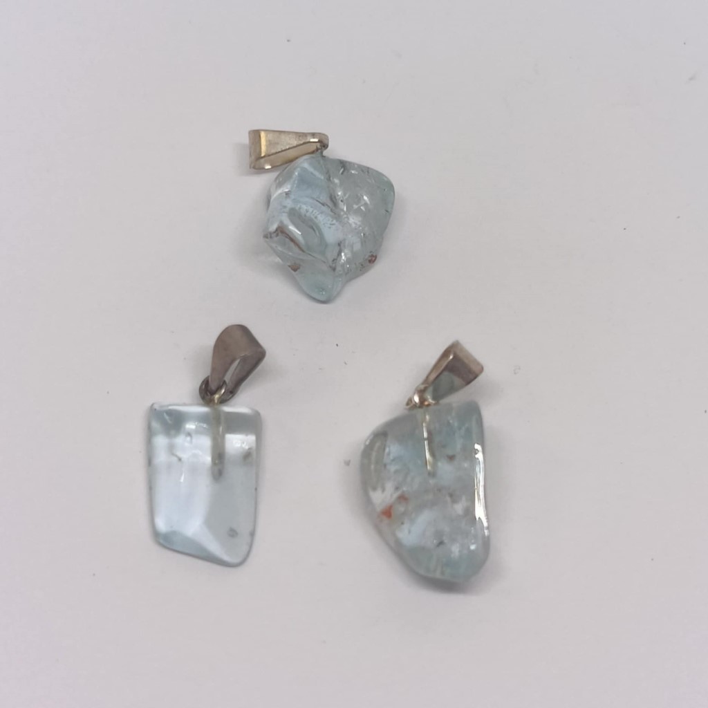Pendentif De Topaze Bleu