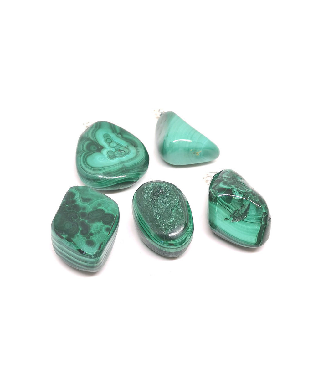 Malachite - Pendentif Pierre Roulée