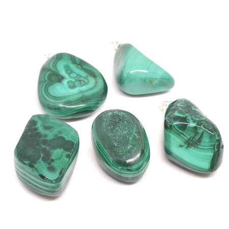 Malachite - Pendentif Pierre Roulée