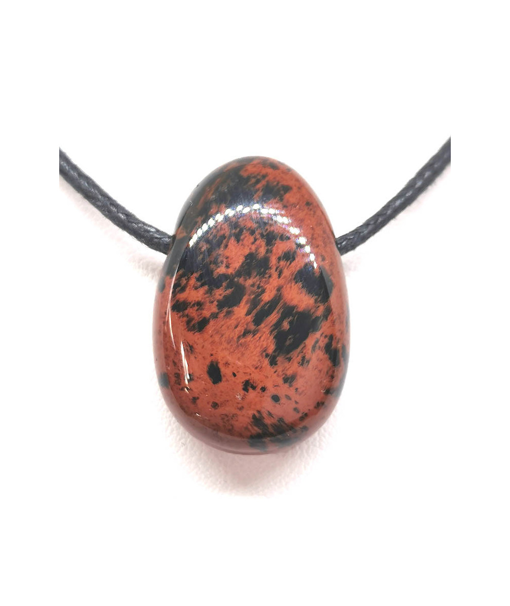 Obsidienne Acajou (Brune Ou Mahogany) - Pendentif Pierre Percée