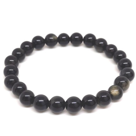 Obsidienne Dorée - Bracelet Boules