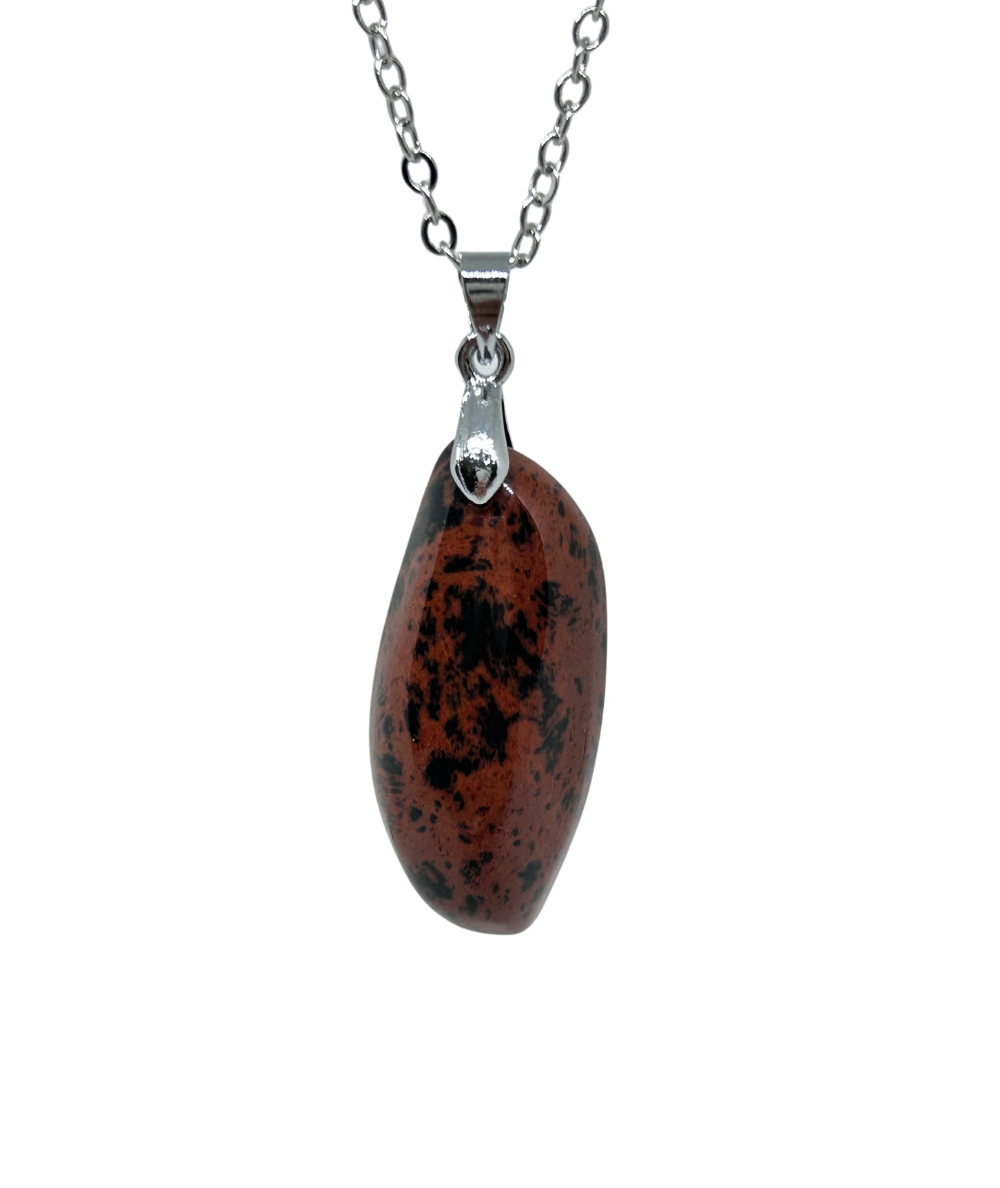 Obsidienne Mahagoni (acajou) - Pendentif Bélière
