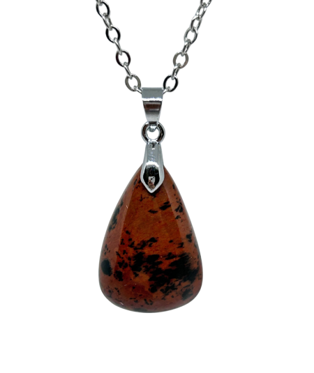 Obsidienne Mahagoni (acajou) - Pendentif Bélière