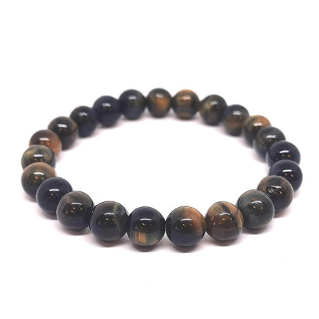 Oeil de Faucon - Bracelet Boules 8 mm