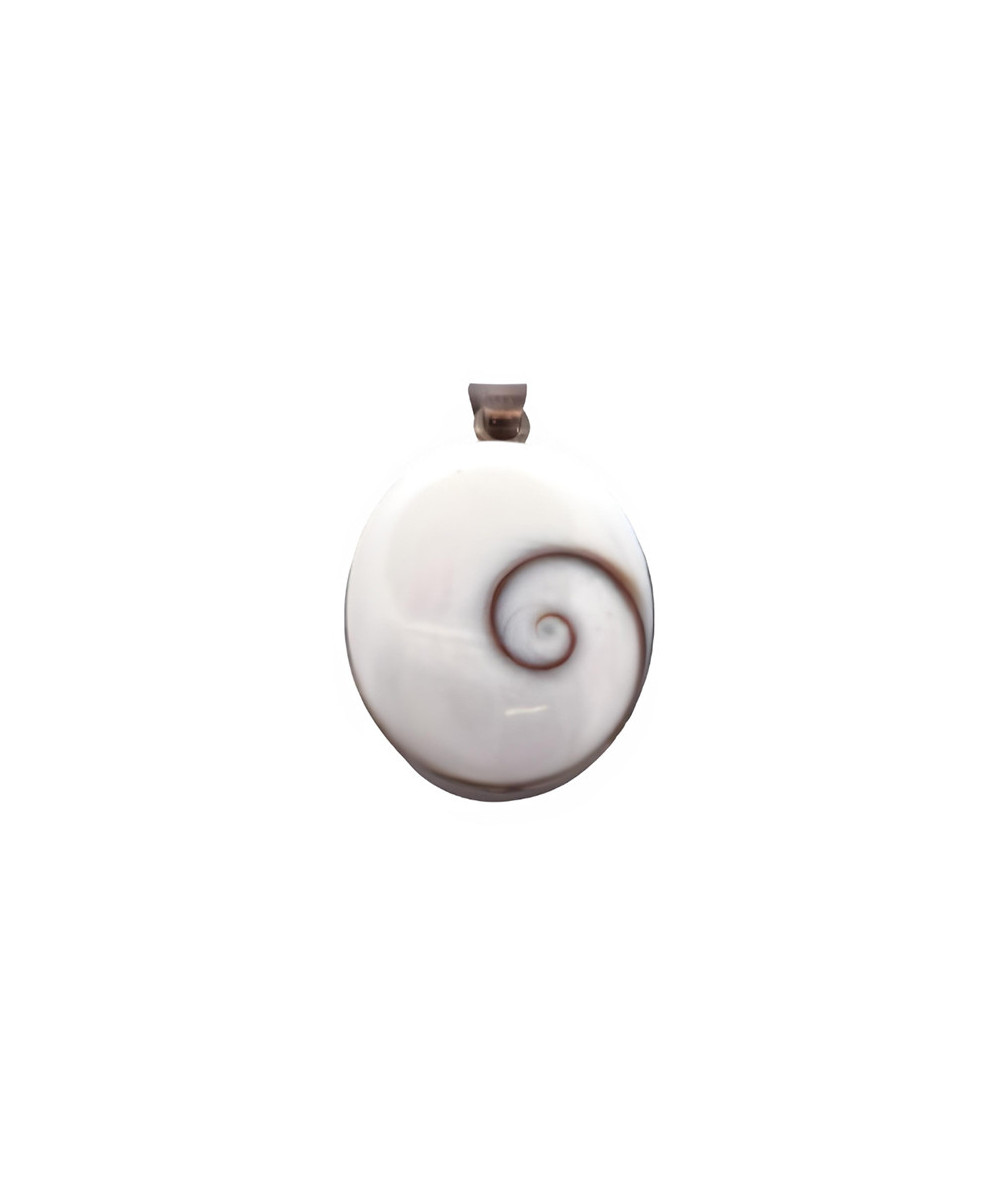 Oeil De Ste Lucie / Oeil De Shiva - Pendentif Serti Argent