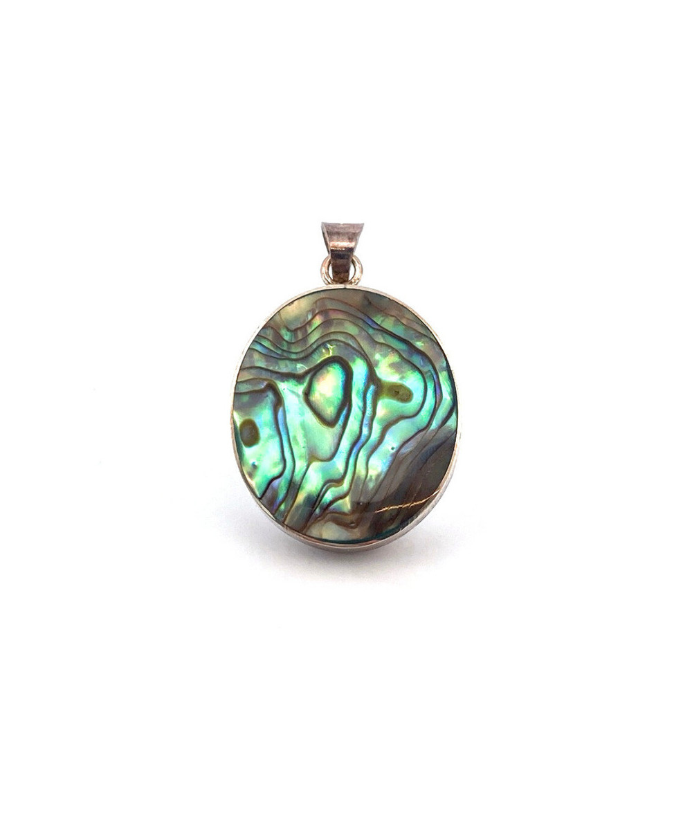 Oeil De Ste Lucie / Oeil De Shiva - Pendentif Serti Argent