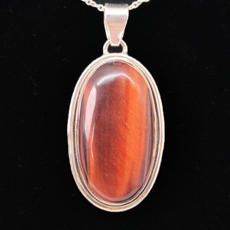 Oeil de Taureau (Oeil de Boeuf) - Pendentif Serti Argent