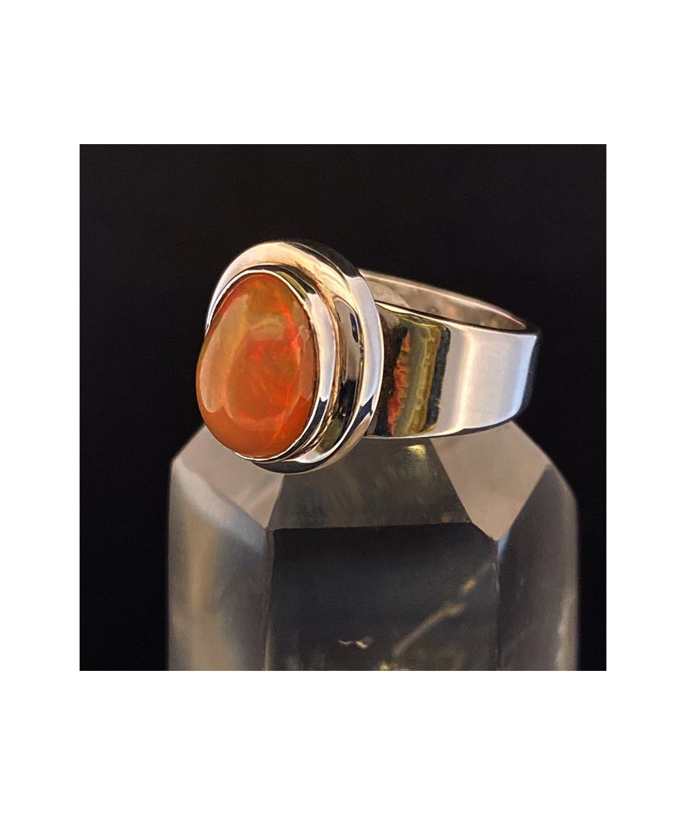 Opale D'Ethiopie - Bague Sertie Argent - AAA+