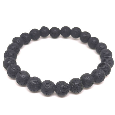 Pierre de Lave (Basalte) - Bracelet Boules