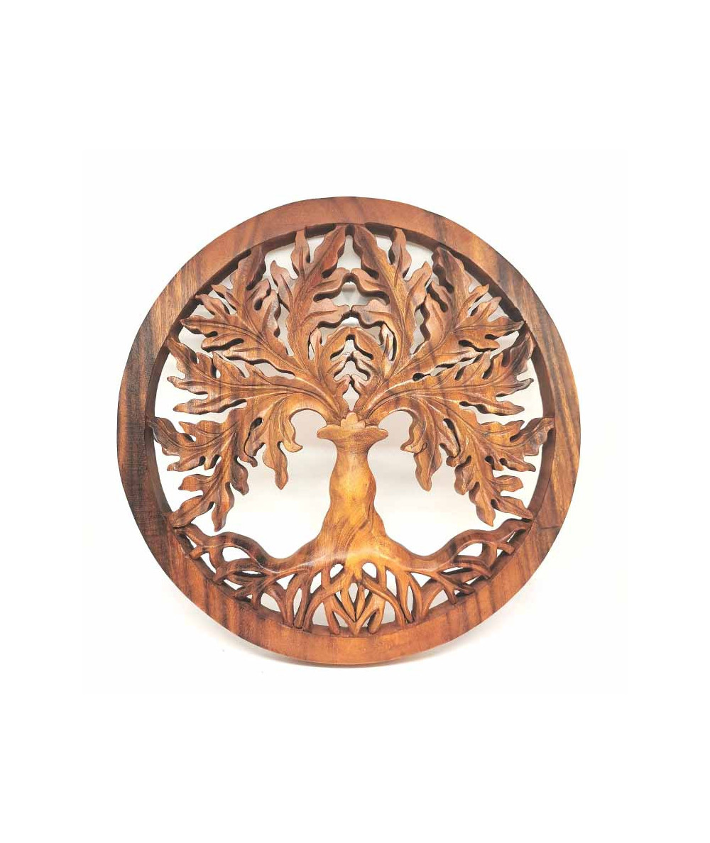 Plateau En Bois Exotique - Arbre De Vie
