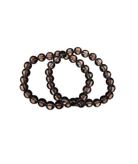Quartz Fumé - Bracelet Boules