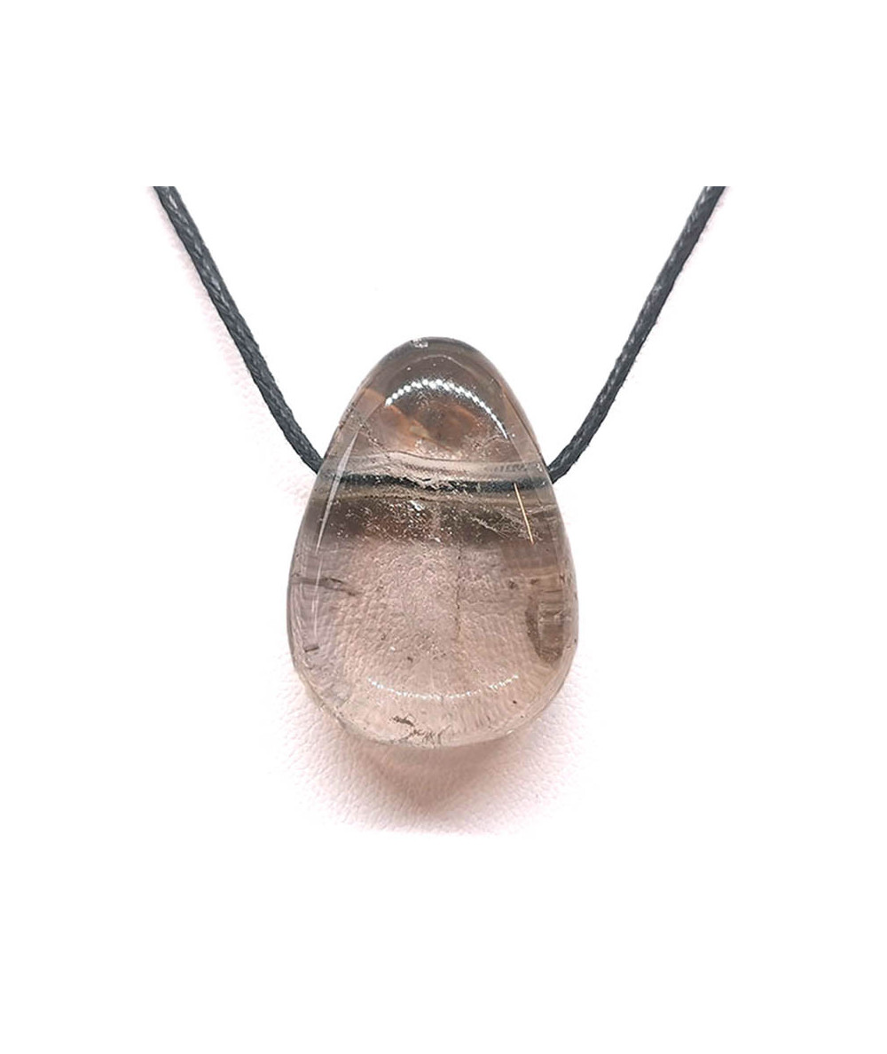 Quartz Fumé - Pendentif Pierre Percée