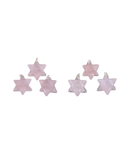Quartz Rose - Pendentif Merkaba