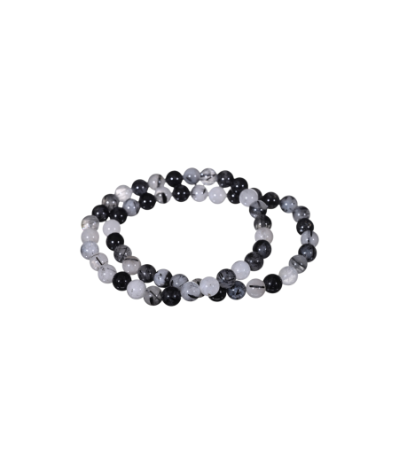 Quartz Tourmaline Noire - Bracelet Boules