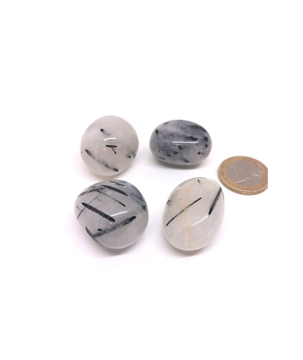 Quartz Tourmaline Noire - Pierre Roulée