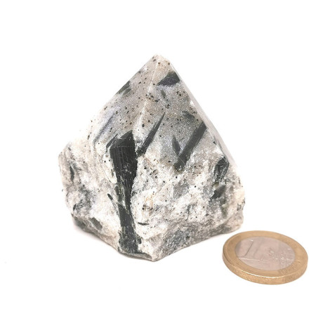 Quartz Tourmaline Noire - Pointe Semi-Polie