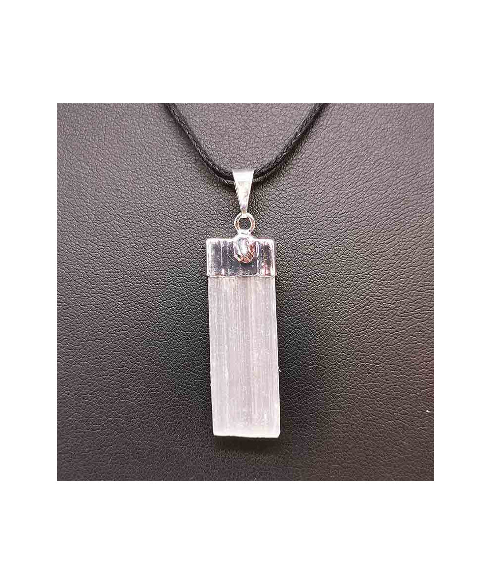 Sélénite (Gypse) - Pendentif 4 Faces