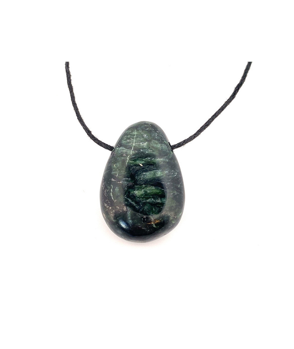 Séraphinite (Clinochlore) - Pendentif Pierre Percée