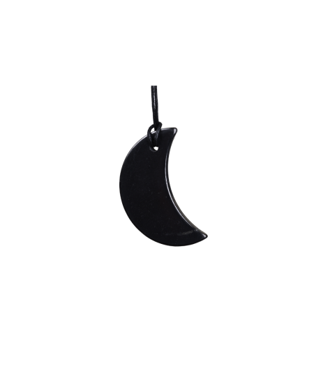 Shungite - Pendentif Croissant de Lune