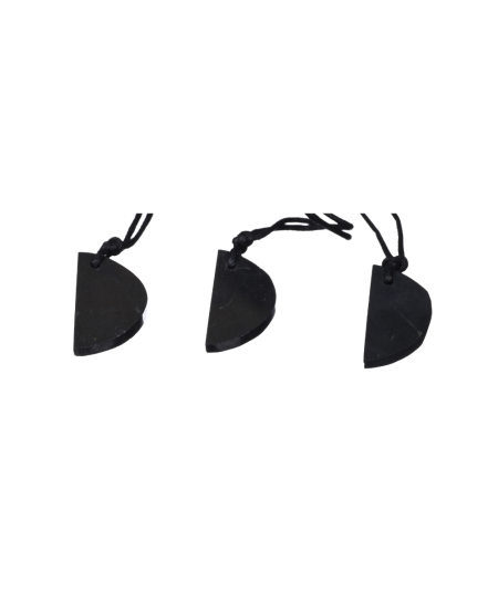 Shungite - Pendentif Demi Lune